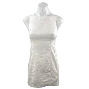 Lilly Pulitzer Mila White Floral Lace Mini Tank A-Line Sheath Shift Dress Sz 00